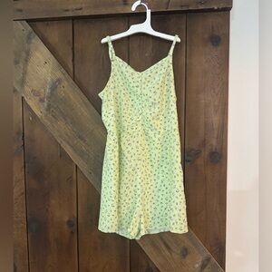 4/$12 H&M Lime Green Kids Romper with Floral Print